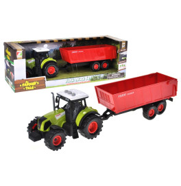 Машинка Трактор с инерционным прицепом со звуком и светом 550-6E