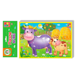 Мягкие пазлы Vladi Toys А5 "Животные фермы" фомовые