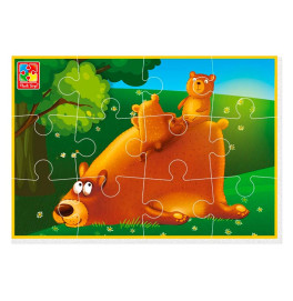 Мягкие пазлы Vladi Toys А5 Малыш сможет "Медвежата" фомовые