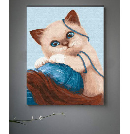 Картина за номерами "Грайливе кошеня" 30*40 см 11673-AC