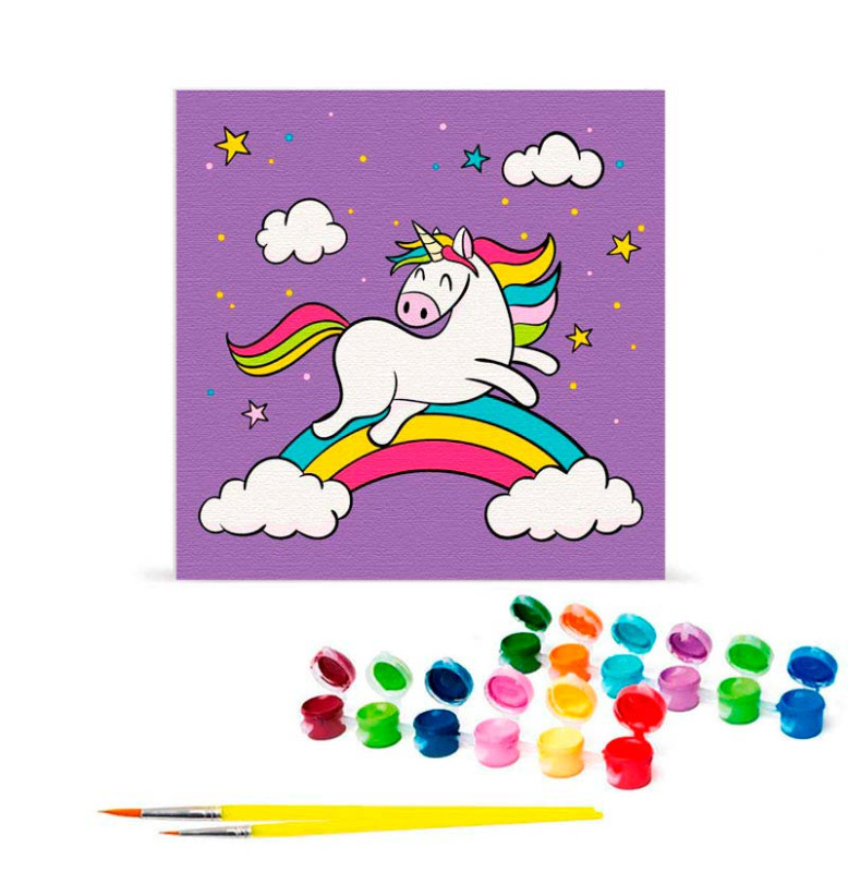Картина по номерам "Играющая единорожка" 30*30 см 15000-AC Картина по номерам "Играющая единорожка" 30*30 см 15000-AC