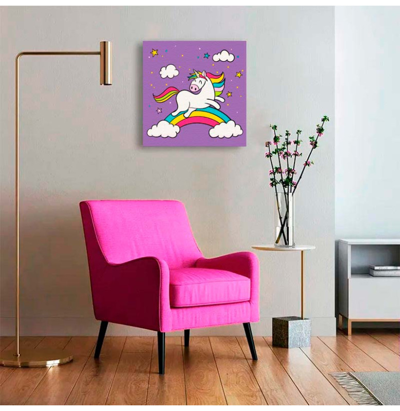 Картина по номерам "Играющая единорожка" 30*30 см 15000-AC Картина по номерам "Играющая единорожка" 30*30 см 15000-AC