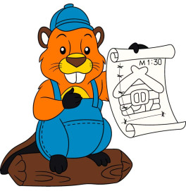 Детская картина-раскраска "Бобер" ArtCraft 25*30 см Авторская 15115-AC