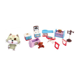Игровой набор комната для кукол игрушечная с мебелью