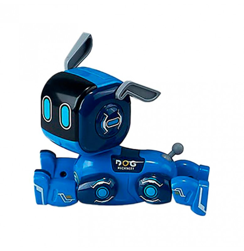 Интеркативная игрушка робот-пес со светом и звуком MY66-J1209_Blue
