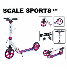 Двоколісний самокат Scale Sports з ручним гальмом Рожевий SS08_Pink