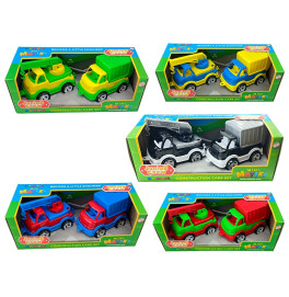 Набір машинок Бамсік кран з сміттєвозом 002/15