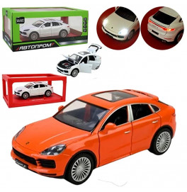 Машинка Автопром Porsche cayenne металлическая со светом и звуком. AP7733_Orange