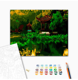 Картина по номерам Китайская гавань Strateg 40х50 см