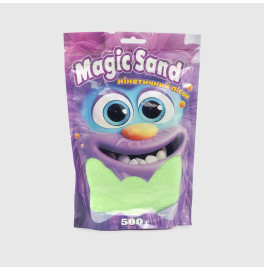 Magic sand в пакете зеленый, 0,500 кг