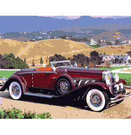 Картина по номерам Stateg Ретро машина на фоне гор 40х50 см HH066 Картина по номерам Stateg Ретро машина на фоне гор 40х50 см HH066