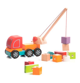 Машинка "Авто-кран"/Wooden toy "Crane truck" 13982