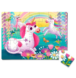 Мягкие пазлы Vladi Toys А4 "Единороги" 35 элементов фомовые