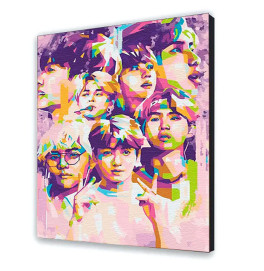 Картина по номерам с лаком ArtCraft "BTS. Bangtan Boys" 40*50 см