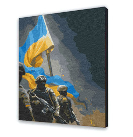 Картина по номерам "Украинские воины" 40*50 см