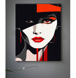 Картина по номерам с лаком ArtCraft "Геометрия взгляда" 30*40 см