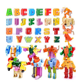 Конструктор Літери трансформери 26 шт Абетка навчальна іграшка 2911