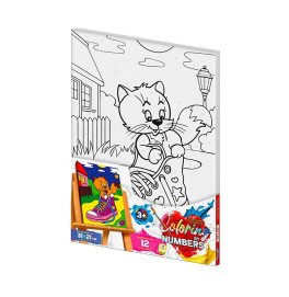 Картина по номерам "Coloring by numbers" Danko Toys Котенок 31см*21см