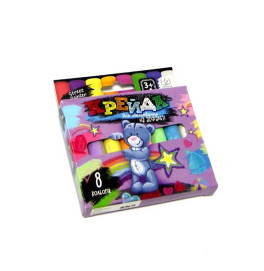 Мел DankoToys для рисования на асфальте тонкая 8 штук MEL-02-02U