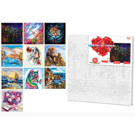 Креативна творчість "PAINTING BY NUMBERS" 40см*40см економ с.2 MIX (10) KpNe-40х40-02-01,02...10 Креативна творчість "PAINTING BY NUMBERS" 40см*40см економ с.2 MIX (10) KpNe-40х40-02-01,02...10