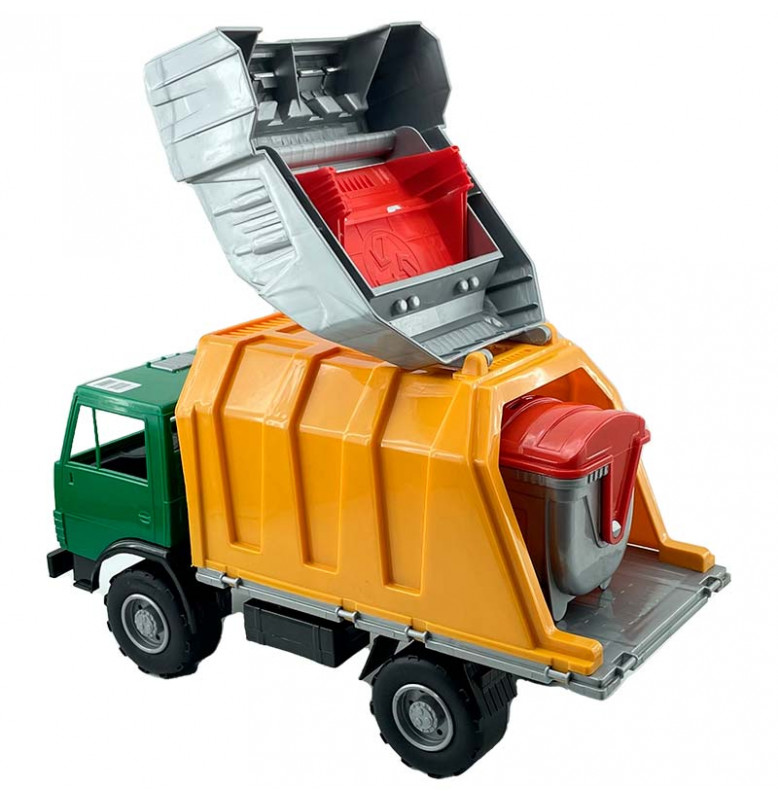 Машинка мусоровоз Орион Х2 пластиковая 273_Green-Orange