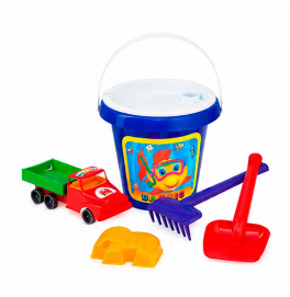 Ведро Классик №4 и машинка 012/11_Blue