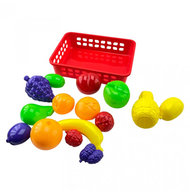 Игровая Корзина с фруктами Бамсик пластиковый 010/13_Red