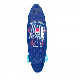 Пенні борд Skull 24" PU колеса з ручкою 60*17 cm SC20514_Ocean