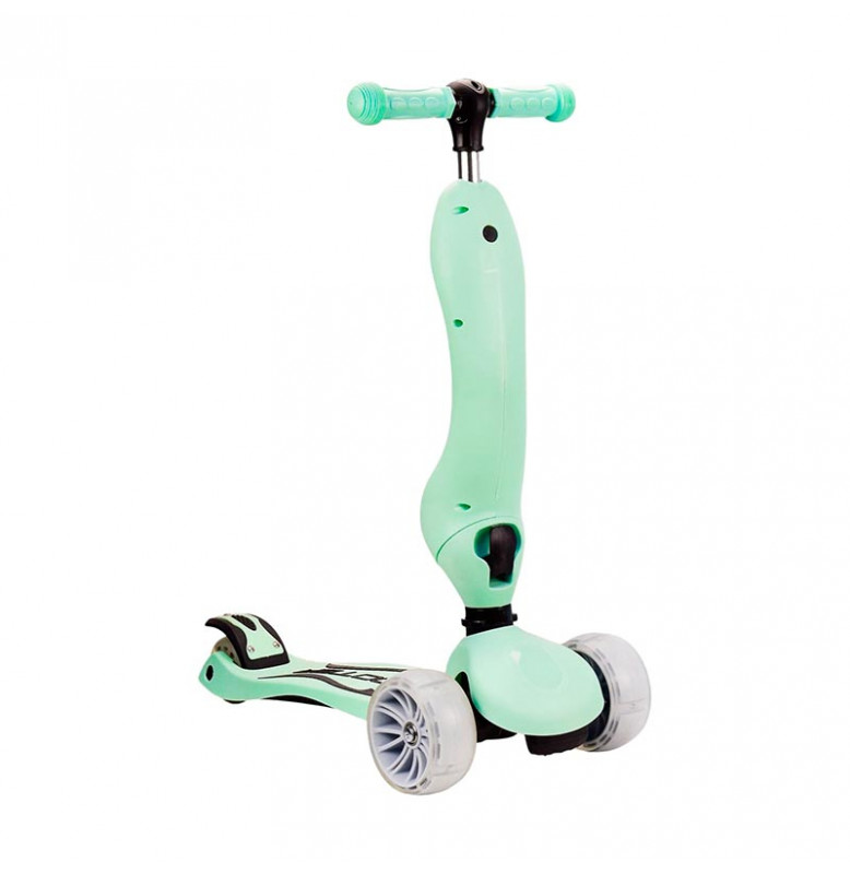Самокат детский 3 колеса PU со светом CY20803_Green