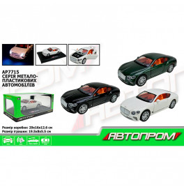 Машинка Автопром 1:24 со светом и звуком металлическая AP7715
