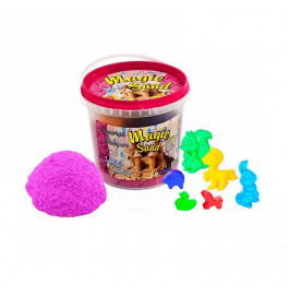 Кинетический песок Magic sand розового цвета в ведре 1 кг 372-3