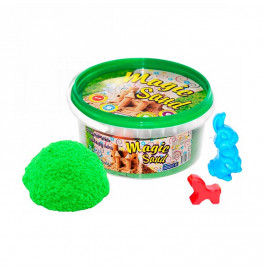 Песок Magic sand зеленого цвета в ведре 0,350 кг. 370-5