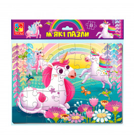 Мягкие пазлы Vladi Toys А4 "Единороги" 35 элементов фомовые VT1102-34