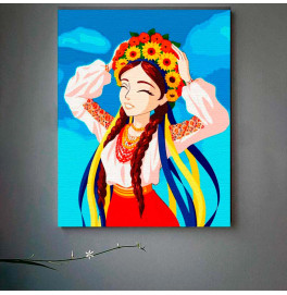 Набір для розпису "Юна українка" 40*50 см 10056-AC