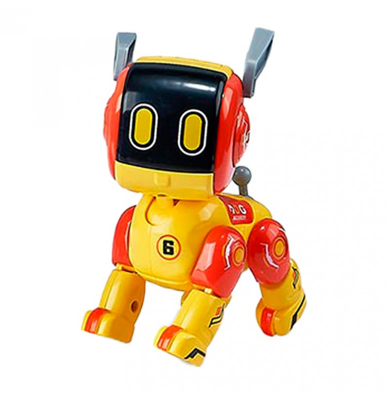 Интеркативная игрушка робот-пес со светом и звуком MY66-J1209_Yellow