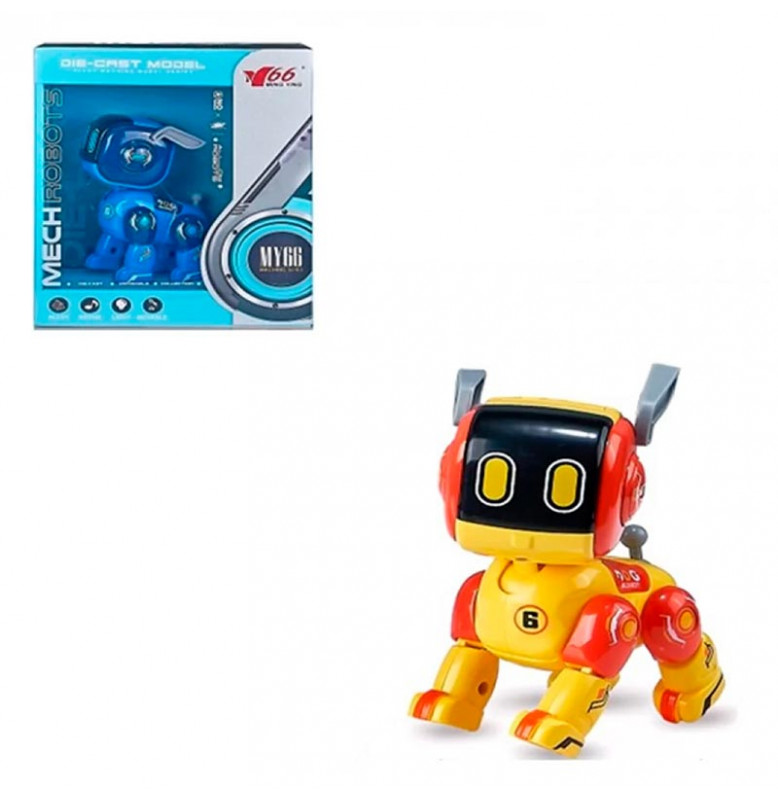 Интеркативная игрушка робот-пес со светом и звуком MY66-J1209_Yellow