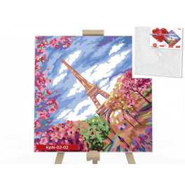 Картина по номерам Danko Toys "Весна в Париже" 40x40см KpNe-02-02