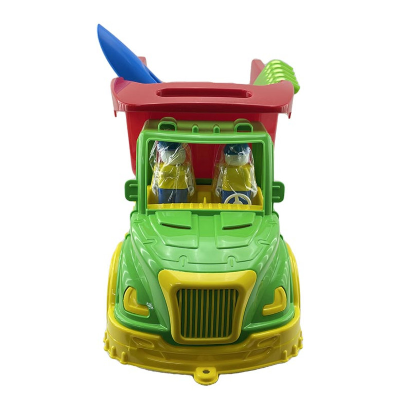 Детский самосвал Mati лопата грабельки ремень Бамсик лопата грабельки 009/13_Green-Red