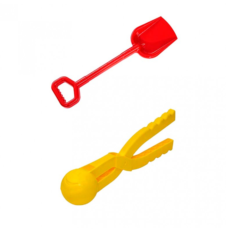 Игровой набор Бамсик Зимние игрушки №2 с лопаткой и снежоклипом 118/7_Red-Yellow