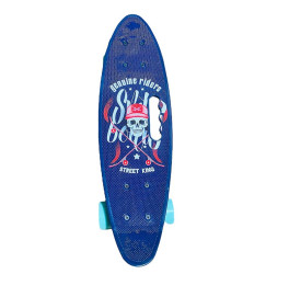 Пенні борд Skull 24" PU колеса з ручкою 60*17 cm
