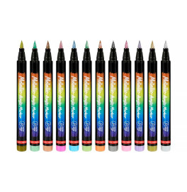 Маркери акрилові Brush Tip 12 кольорів ASTDM-4236