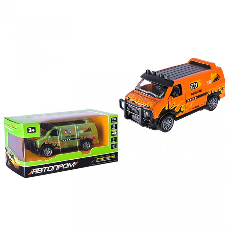 Машинка Автопром со светом и звуком 1:32. AP74200_Orange