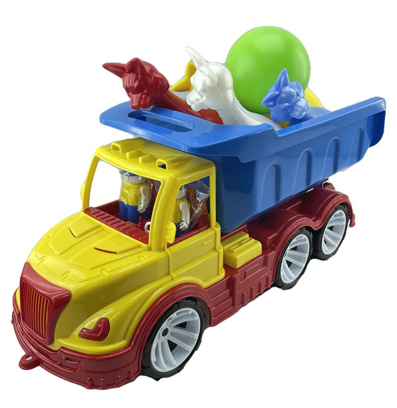 "Самоскид Mati" кеглі зайці Набір дитячий Бамсик 009/16_Yellow-Blue