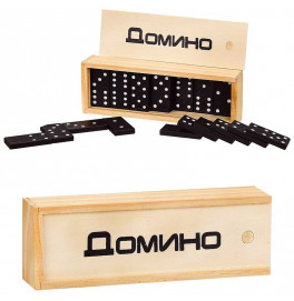 Игра настольная домино в деревянном футляре B15623