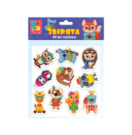 Набор для творчества "Мягкие наклейки. Зверята" VT4210-10 (укр) VT4210-10