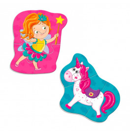Бейбі пазли магнітні Малюк зможе "Фея та єдиноріг" Vladi Toys VT3208-30