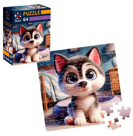 Пазл De.tail Малый хаски 64 детали DT1234-16