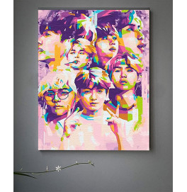 Картина по номерам с лаком ArtCraft "BTS. Bangtan Boys" 40*50 см