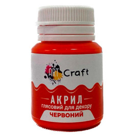 Краска акрил глянец для декора "Красный"