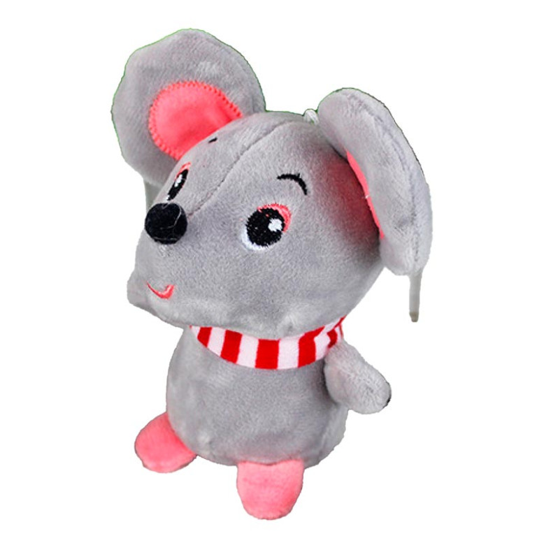 М'яка миша-брелок розмір 10 см X192_Gray